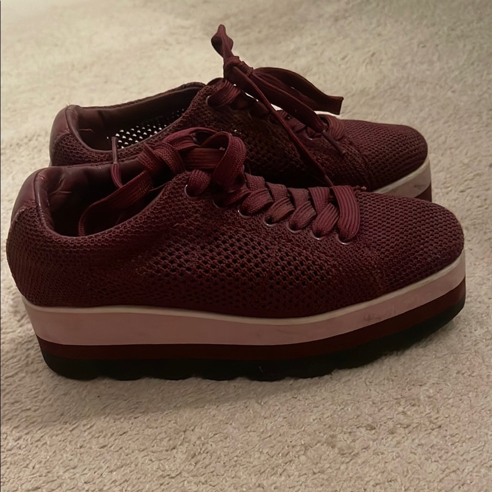 Women's Burgundy Sneakers